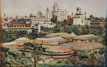 Original Contemporary Cities Painting by Carlos Arriaga