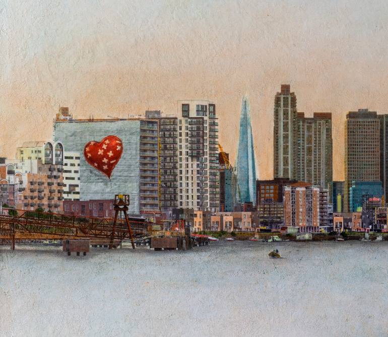 Original Figurative Cities Painting by Carlos Arriaga