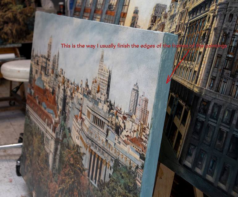 Original Figurative Cities Painting by Carlos Arriaga