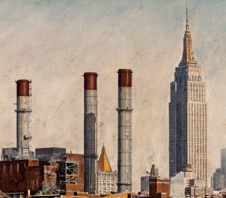 Original Figurative Cities Painting by Carlos Arriaga