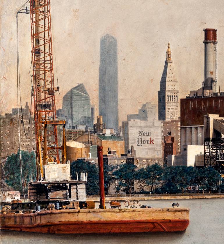 Original Figurative Cities Painting by Carlos Arriaga