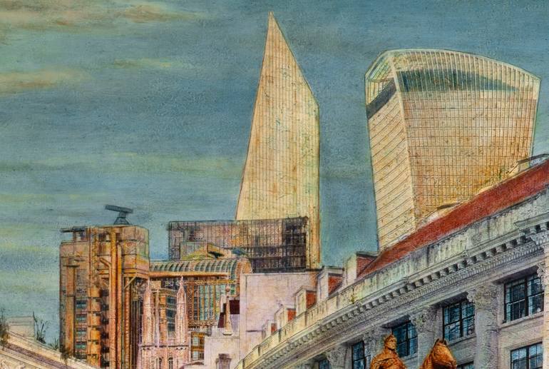 Original Figurative Cities Painting by Carlos Arriaga