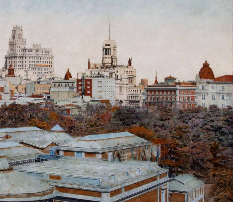 Original Fine Art Cities Painting by Carlos Arriaga
