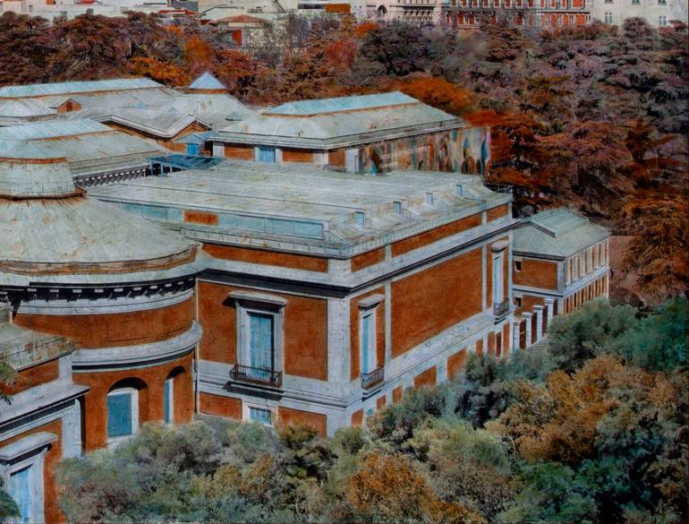 Original Figurative Cities Painting by Carlos Arriaga