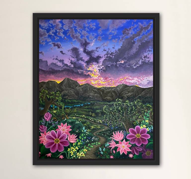 Original Impressionism Landscape Painting by Mary Gamal