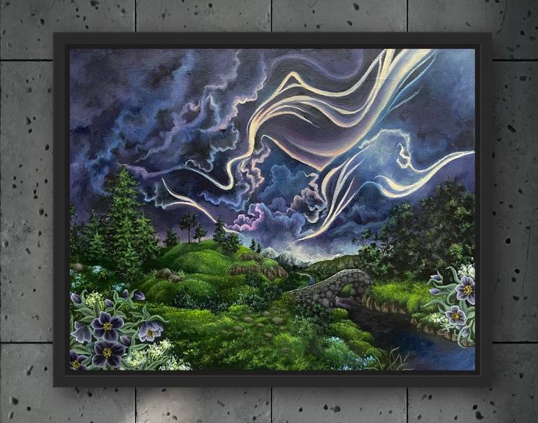 Original Illustration Landscape Painting by Mary Gamal