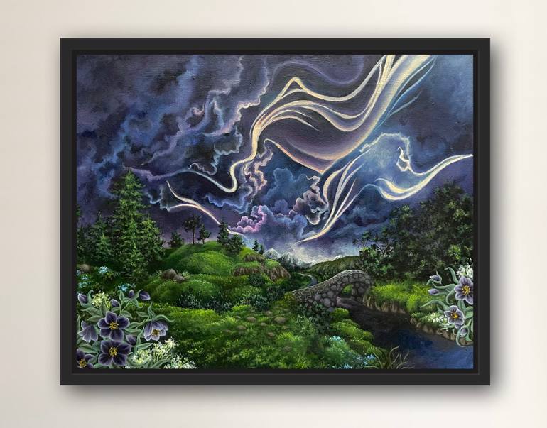 Original Illustration Landscape Painting by Mary Gamal