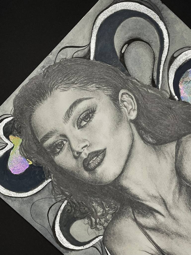 Euphoria wall art Zendaya drawing realistic bw Drawing by Mary Gamal ...