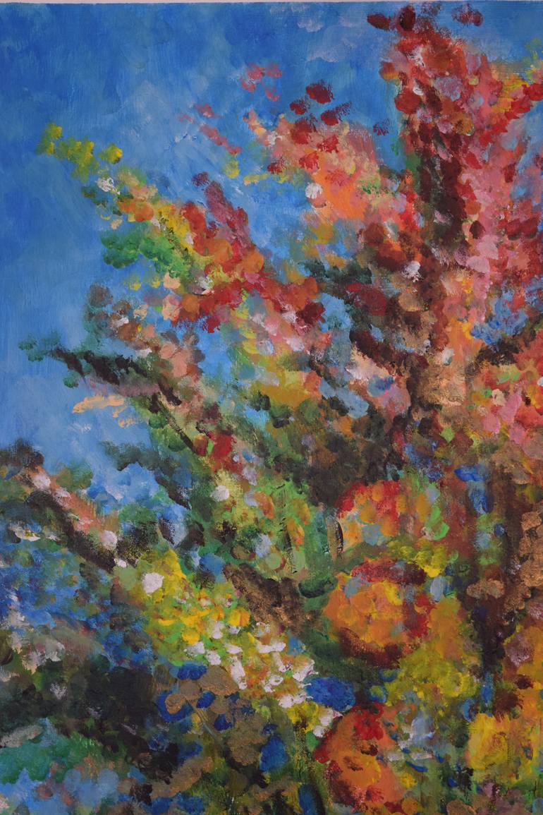 Original Impressionism Tree Painting by Roni Kotler