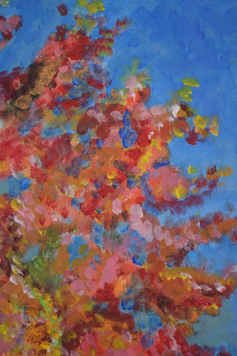 Original Impressionism Tree Painting by roni kotler