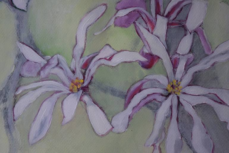 Original Floral Painting by roni kotler