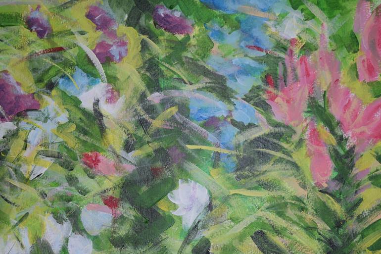 Original Impressionism Floral Painting by roni kotler