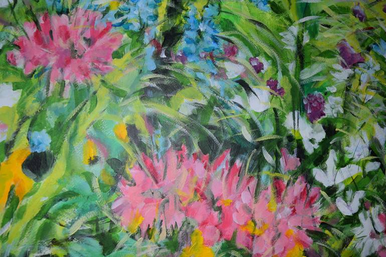 Original Impressionism Floral Painting by roni kotler