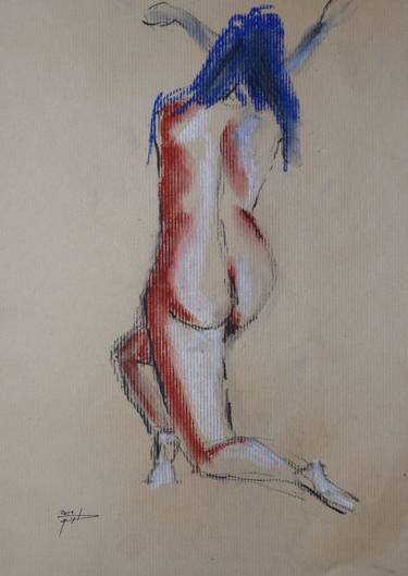 Original Figurative Nude Drawings by roni kotler