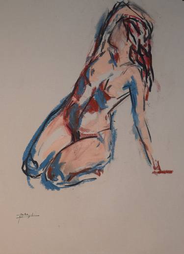 Original Figurative Nude Drawings by roni kotler