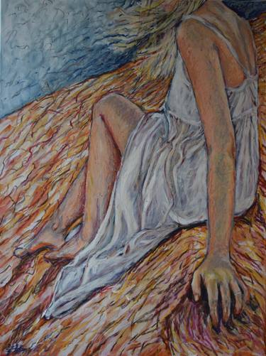 Original Figurative Women Paintings by roni kotler