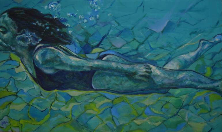 Original Figurative Water Painting by roni kotler