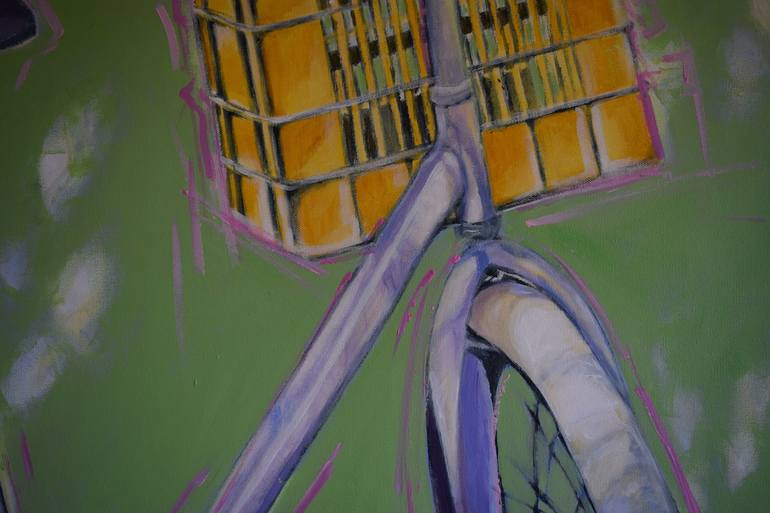 Original Bicycle Painting by roni kotler
