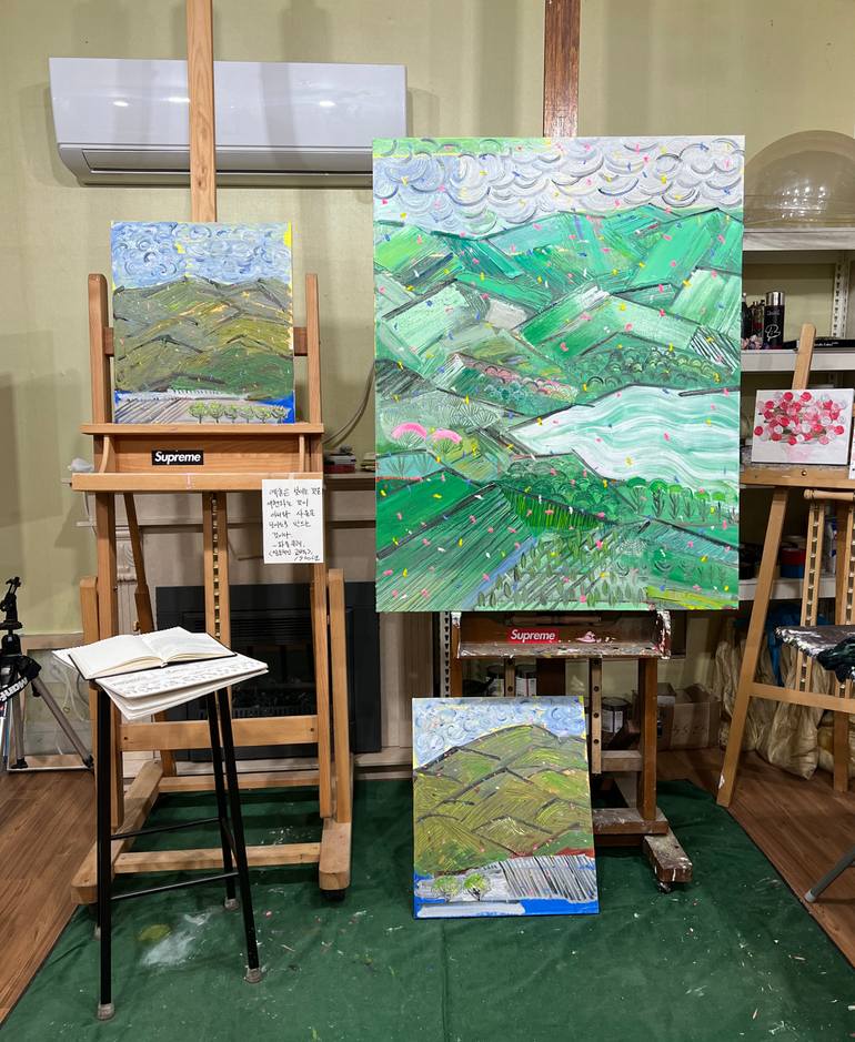 Original Expressionism Landscape Painting by Joong-Hyun Park