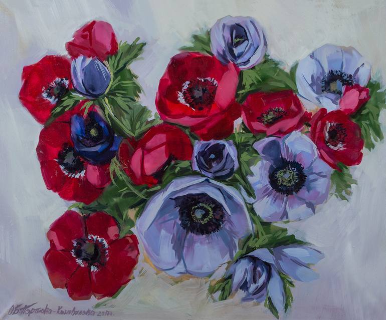 Original Realism Floral Painting by Oksana Konovalova-Portnova