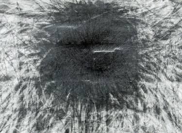 Black Sun Graphite Wall Drawing thumb