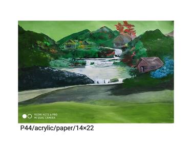 Print of Fine Art Landscape Paintings by Pradeep K