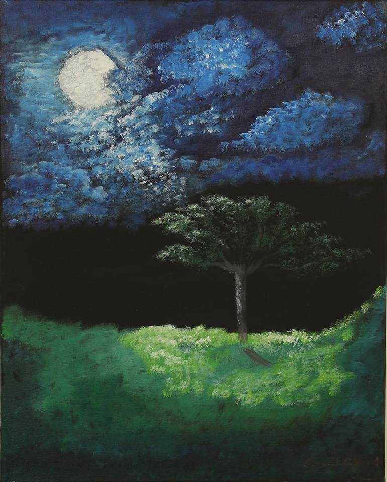 Under The Moonlight Painting By Sandra R Pragnell Saatchi Art