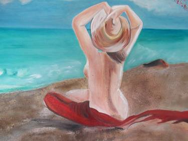 Original Figurative Beach Paintings by Antonella Giorgia Patella