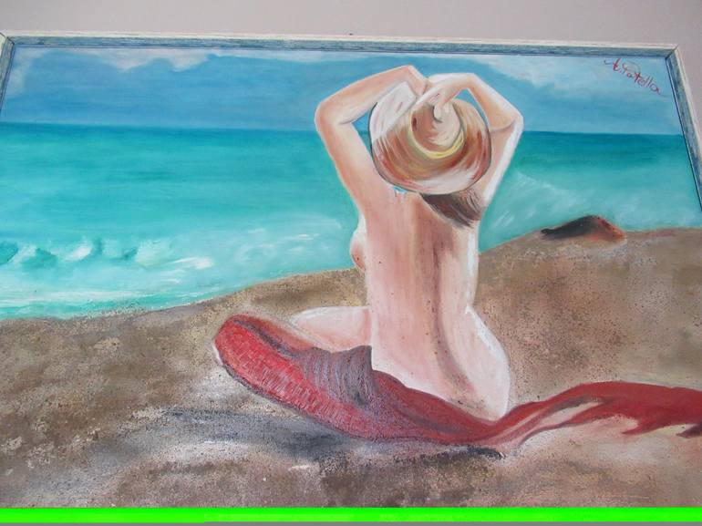 Original Figurative Beach Painting by Antonella Giorgia Patella