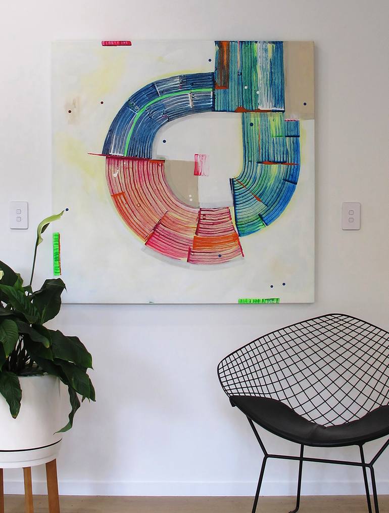 Original Bauhaus Abstract Painting by Kirsty Black