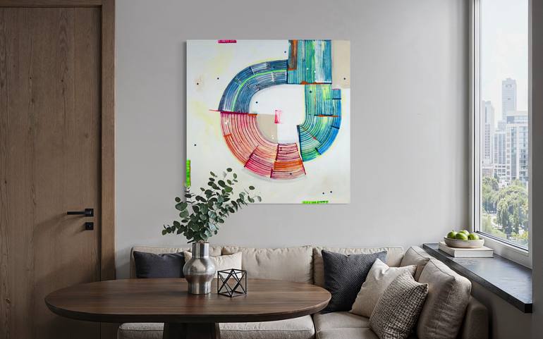 Original Bauhaus Abstract Painting by Kirsty Black