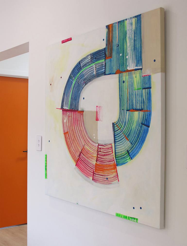 Original Bauhaus Abstract Painting by Kirsty Black