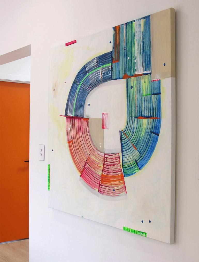 Original Bauhaus Abstract Painting by Kirsty Black