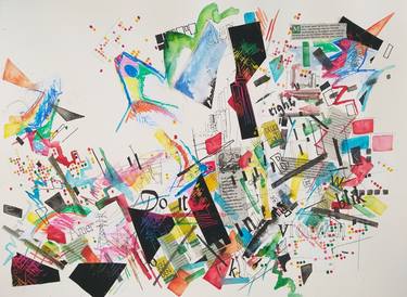 Original Conceptual Abstract Collage by Louise Ross