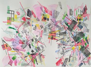 Original Conceptual Abstract Collage by Louise Ross