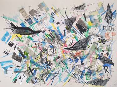 Original Conceptual Abstract Collage by Louise Ross