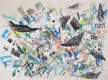 Original Abstract Collage by Louise Ross