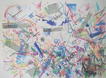 Original Conceptual Abstract Collage by Louise Ross