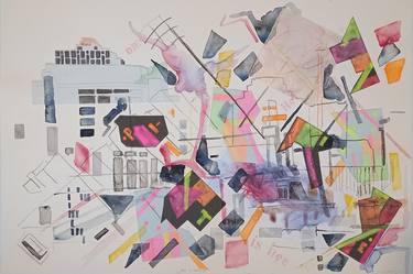 Original Abstract Collage by Louise Ross