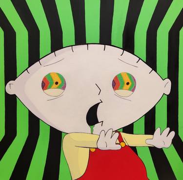 Original Pop Art Cartoon Paintings by Luigi Monti