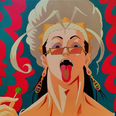 Original Pop Art Cartoon Paintings by Luigi Monti