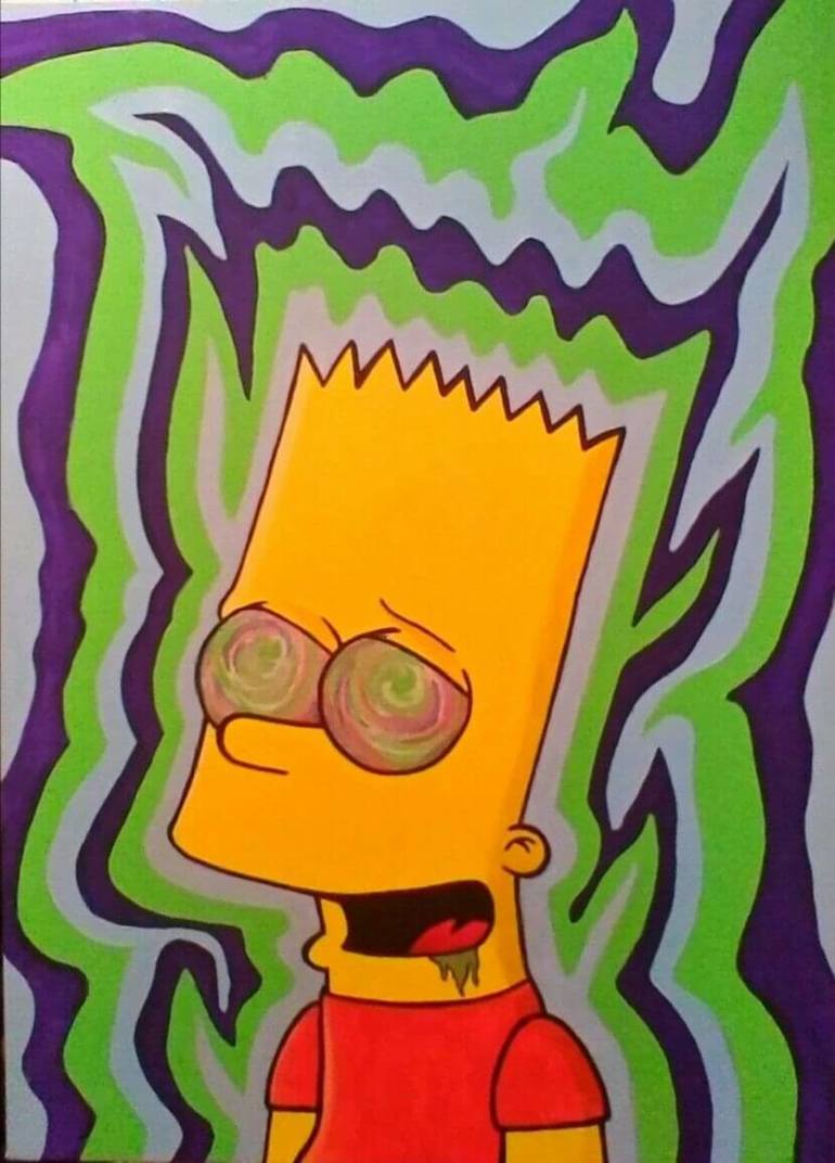 Paintings Bart Simpson Trippy Drawing ~ Drawing Easy