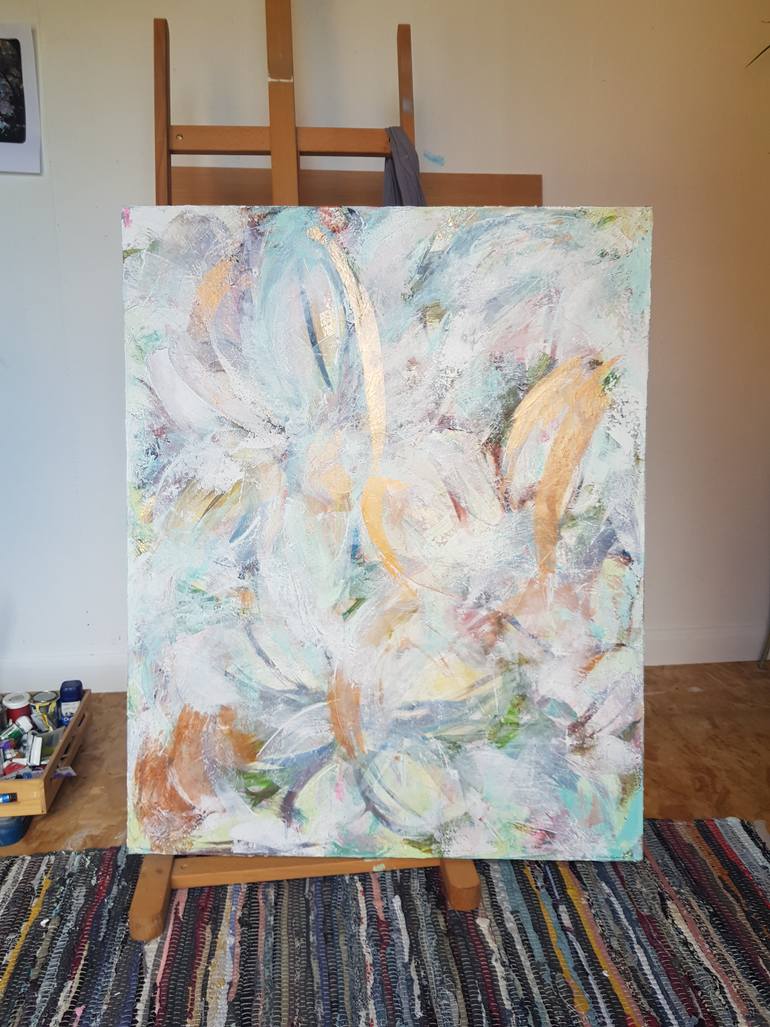 Original Abstract Floral Painting by Ellie Lovett
