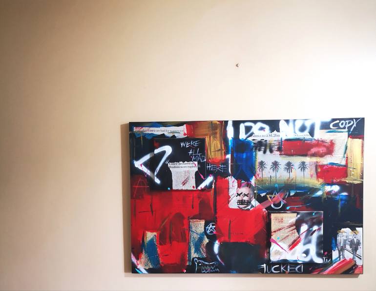 Original Abstract Expressionism Abstract Painting by Ren Ronin