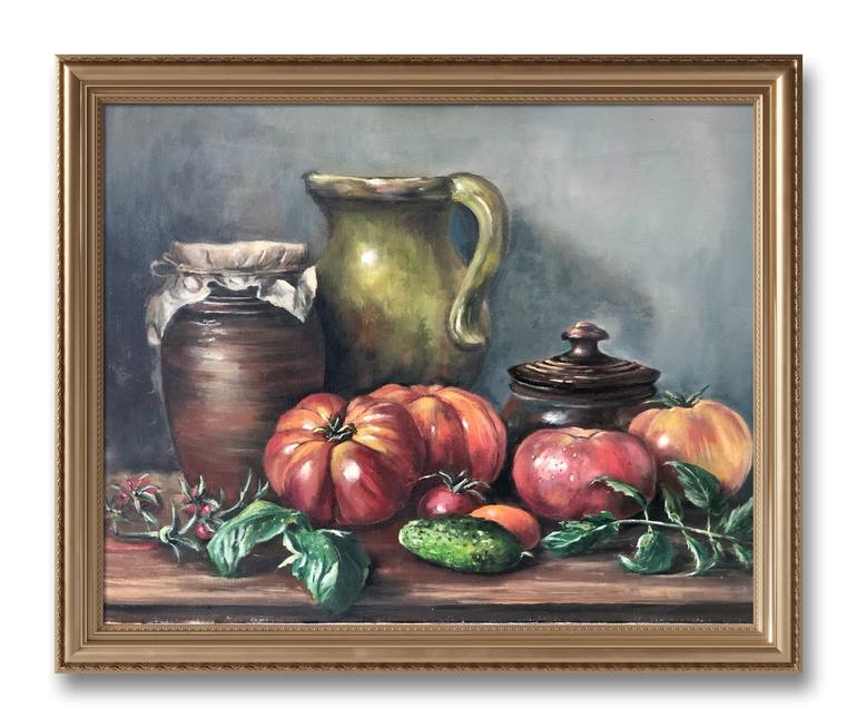 Original Realism Food & Drink Painting by Khatuna Petsyukha