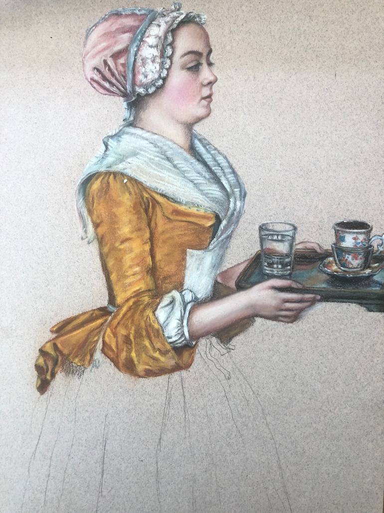 Original Classicism People Drawing by Una Petta