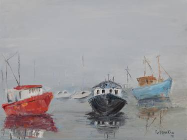 Print of Fine Art Boat Paintings by Khatuna Petsyukha