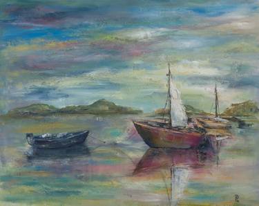 Print of Abstract Expressionism Boat Paintings by Khatuna Petsyukha