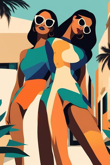 Original Digital Art Travel Printmaking by Liza Landberg