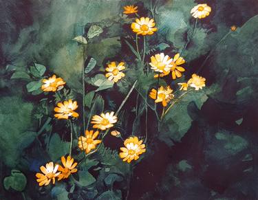 Print of Figurative Floral Paintings by Magda Biernat